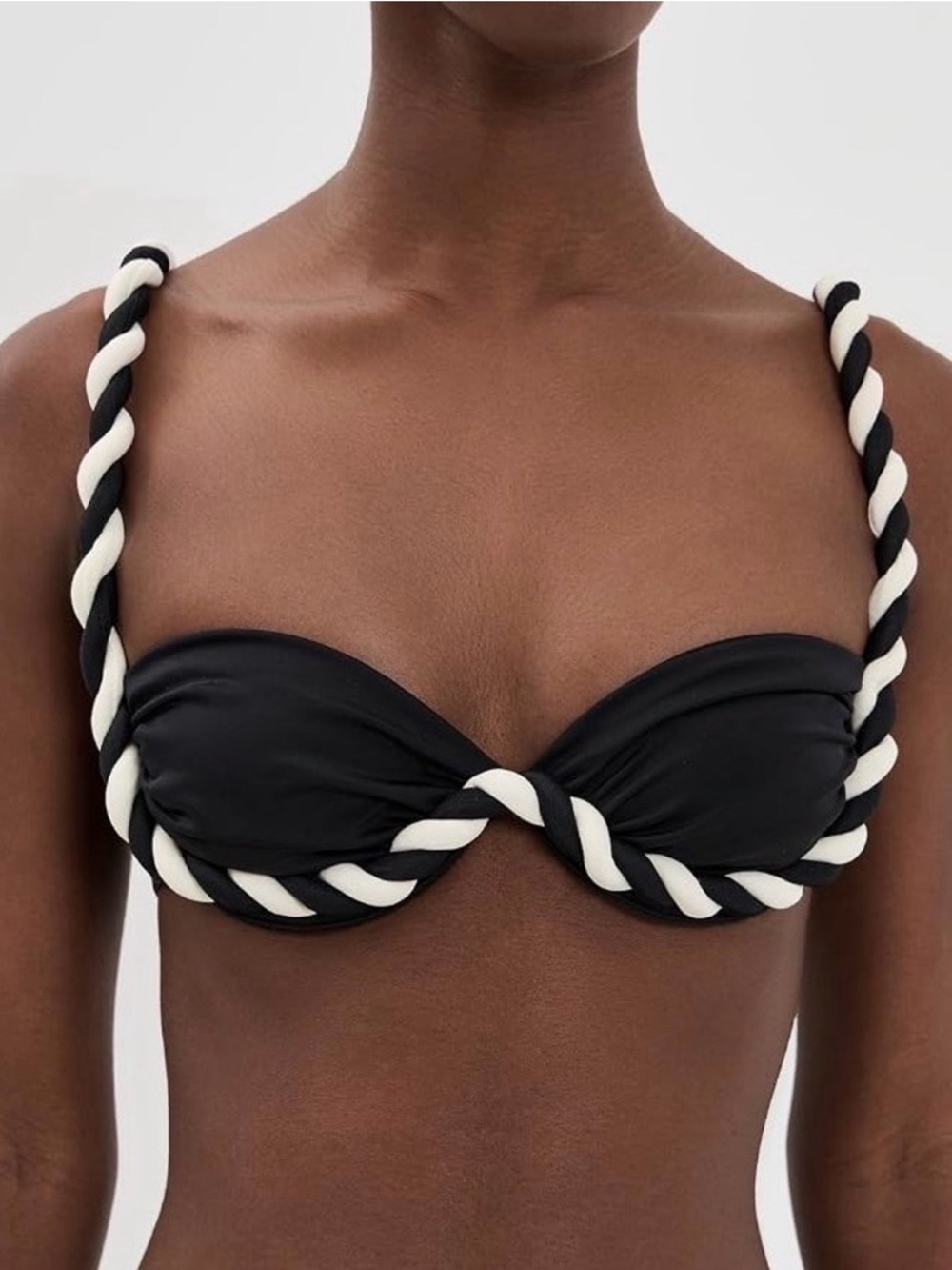 Bahia Maria Olivia Bikini Top Black White